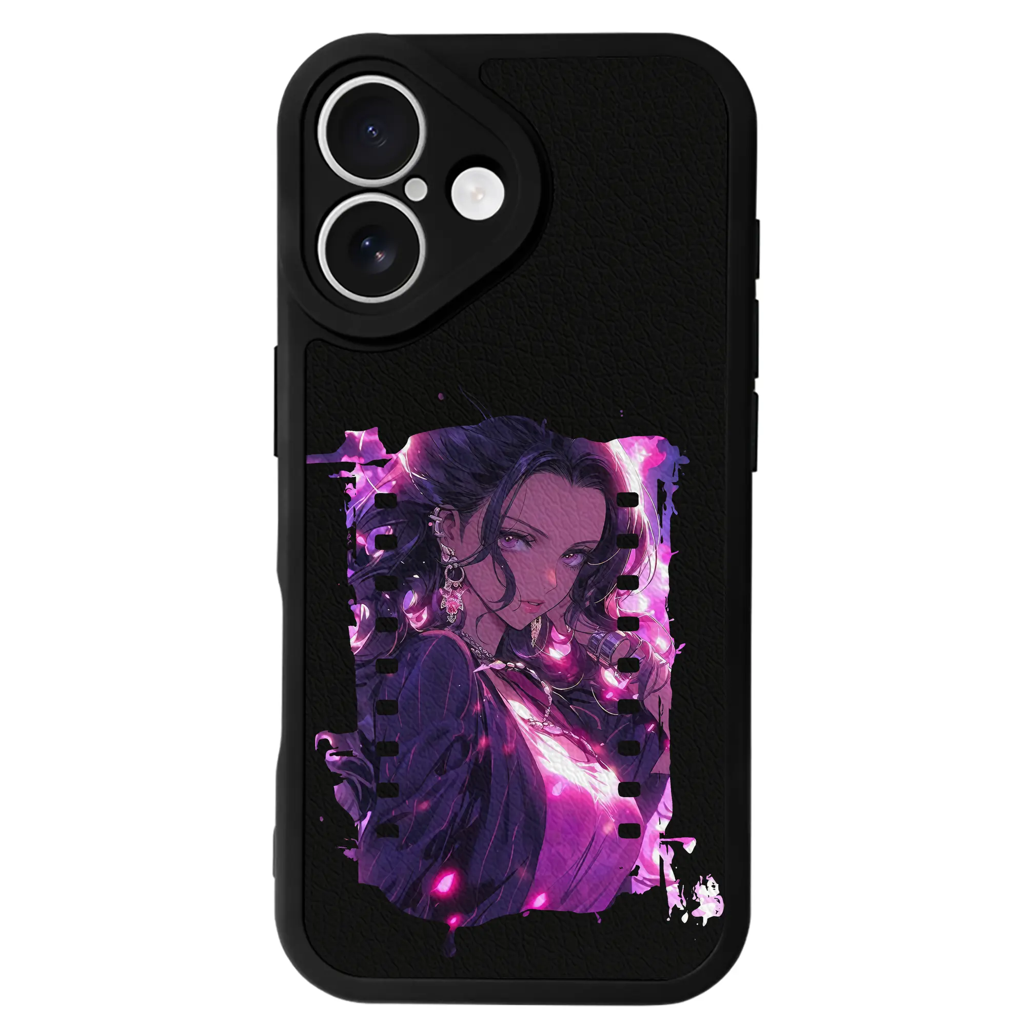 ワンピース グッズ ニコ・ロビン - IPhone 16シリーズ対応 ・ シリコンスマホケース ・ レザー調 ・ 高精度フィット ・ 耐衝撃 ・ ワイヤレス充電対応 ・ 精密カット